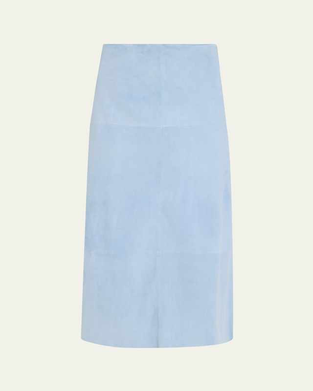 Nadia Pencil Suede Midi Skirt